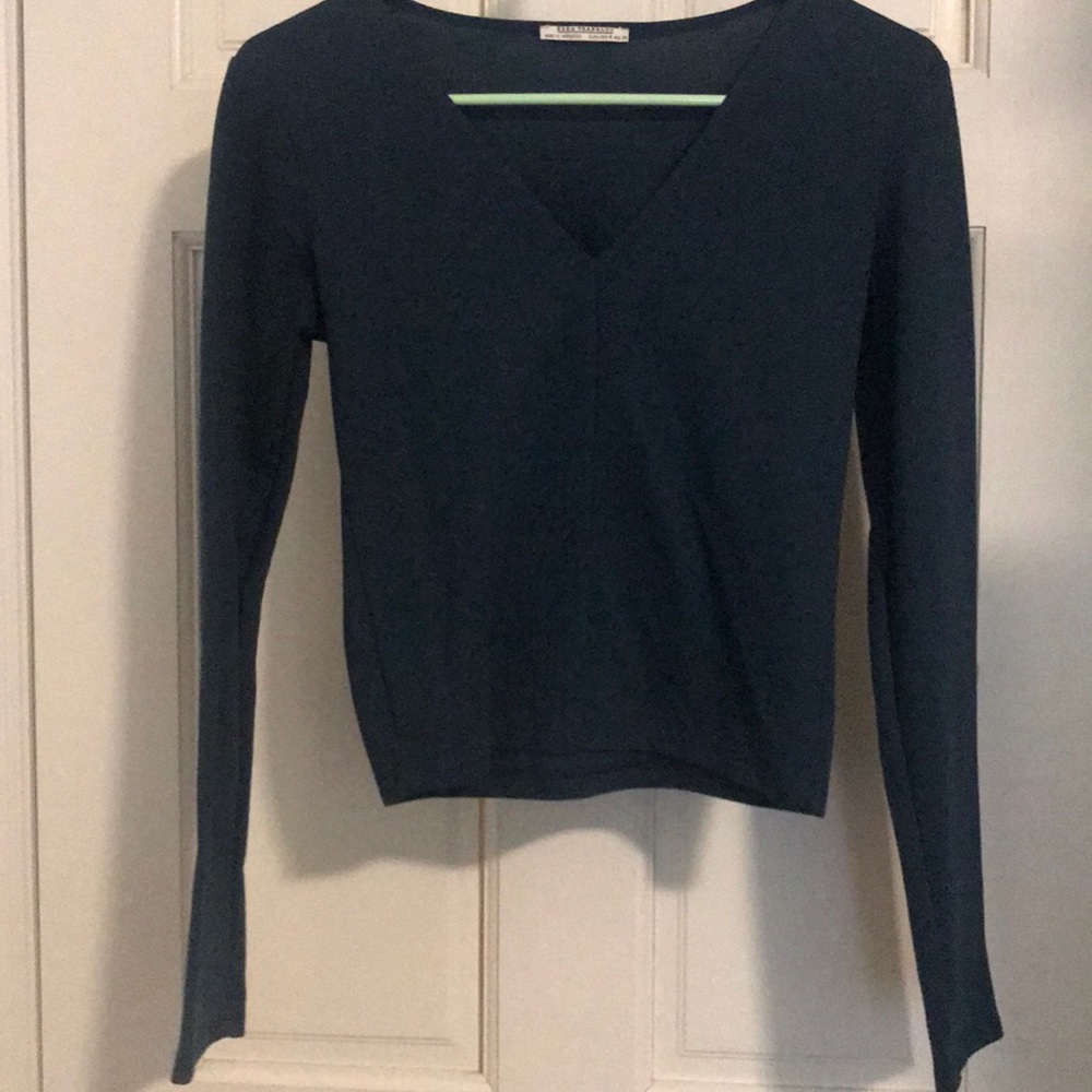 Blue crop top